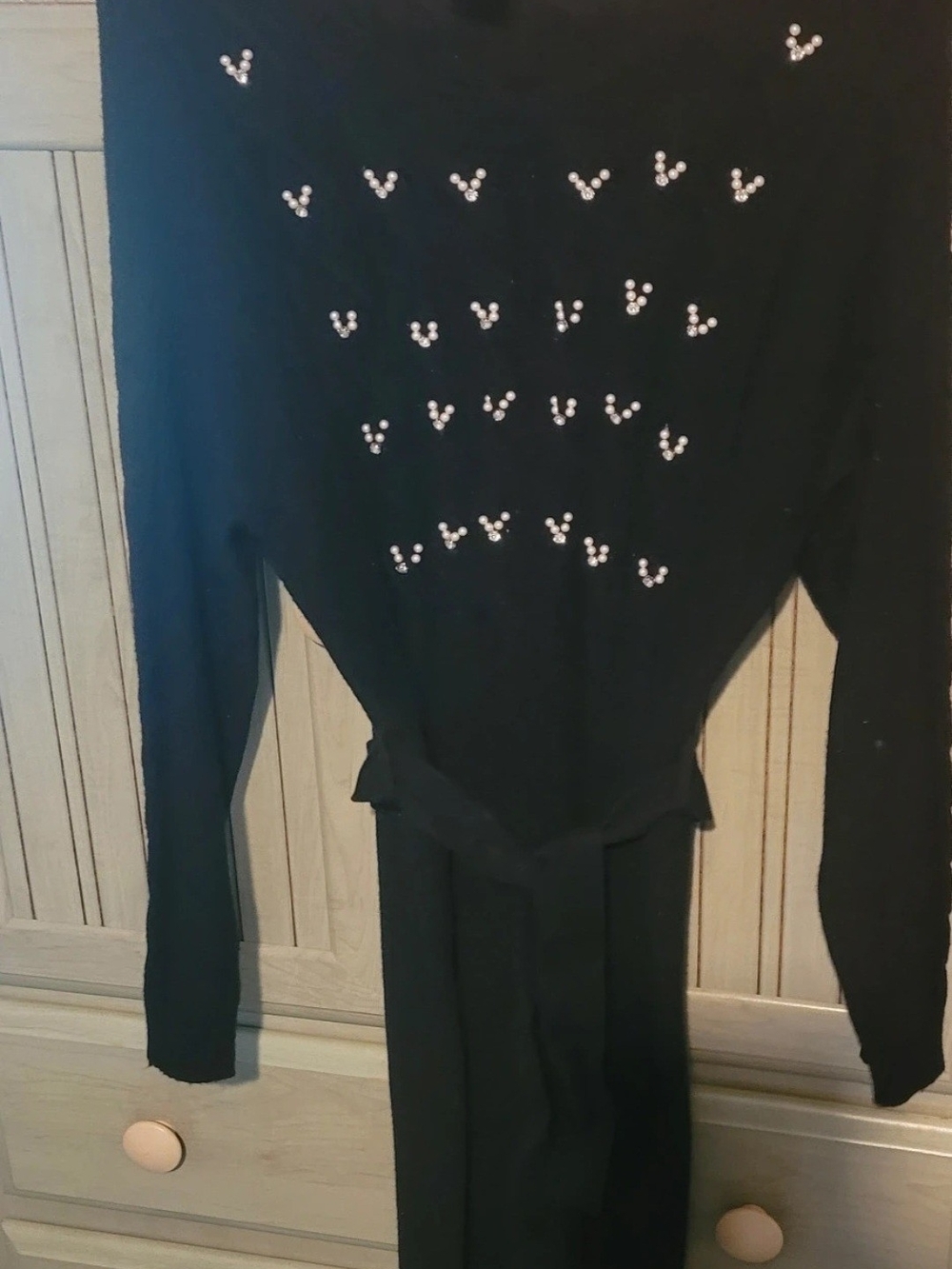 Rosie Harlow Black Top with Rose Logo - Size L